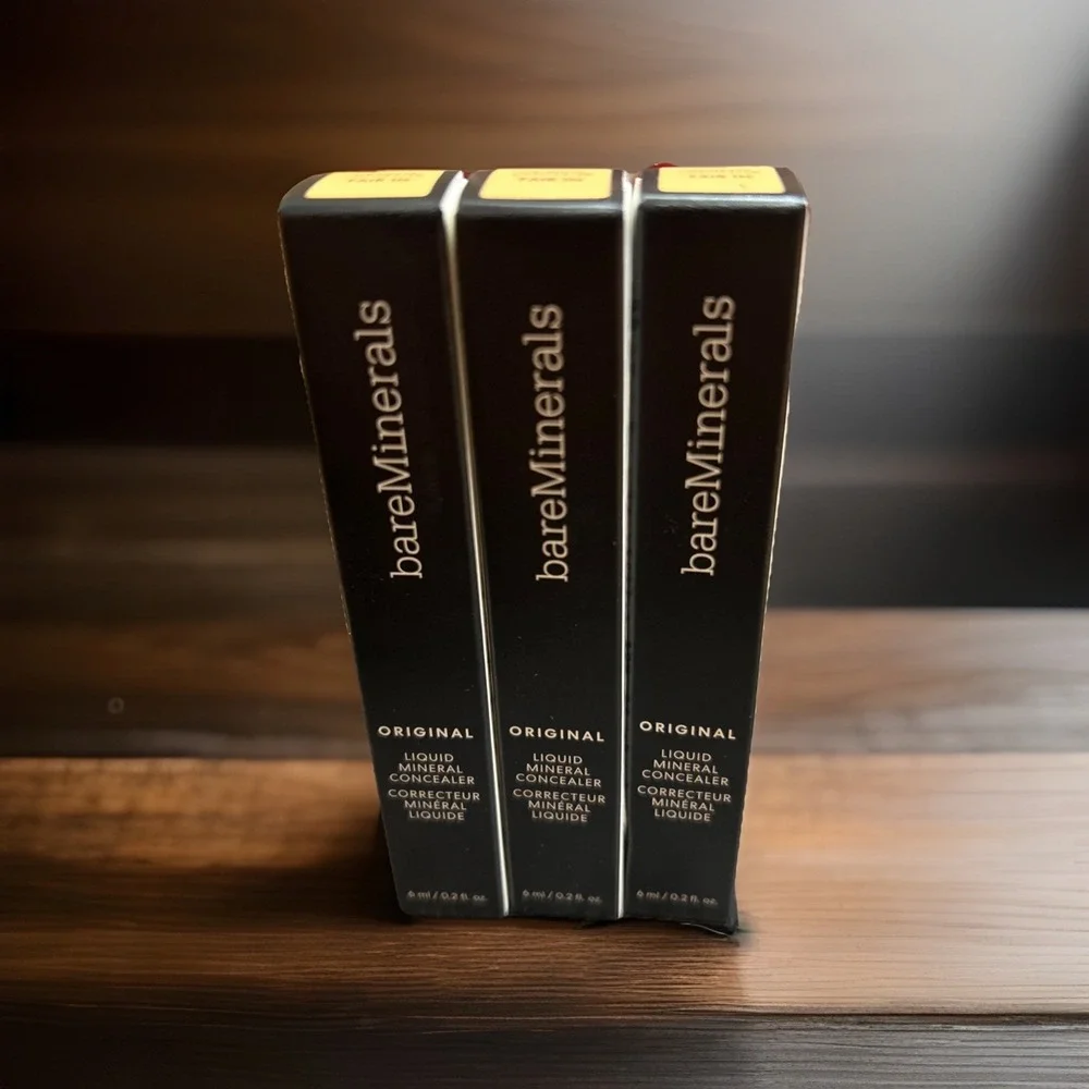 bareMinerals Original Liquid Mineral Concealer FAIR 1N New In Box LOT OF THREE